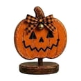 thumbnail image 2 of Halloween Pumpkin Decor, Vintage Halloween Decor Wooden Jack O Lantern Decor for Mantel Shelf Home Party Fall Harvest Autumn Display, 1 Pack, 2 of 5