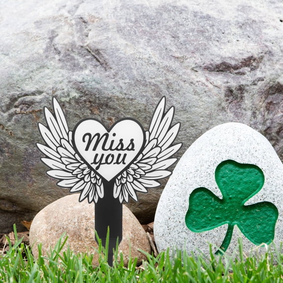 FOMIYES Outdoor Assorted Color Garden Stake for Cemetery Memory and Lawn Ornament