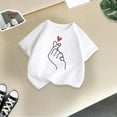 thumbnail image 5 of Girls Short Sleeve T Shirts Kids Cute Graphic Summer Tops Crewneck Basic Graphic Tees,X3-White,9-10 Years, 5 of 5