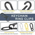 thumbnail image 4 of 4Pack Small Keychain Rings, Metal Key Carabiner Clip, Mini EDC Key Ring Chain Holder Organizer for Purse Charm Hook, Car Keychain, Paracord Keychain Lanyard, Men and Women Key Fob (Gun Black), 4 of 6