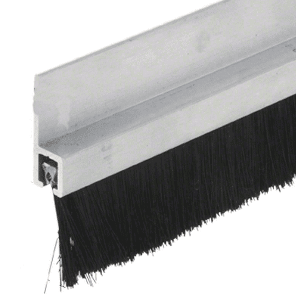 CRL WS497AV72 72" Extruded Aluminum Brush Door Sweep with 1" Nylon