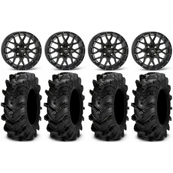 ITP Hurricane 14" Wheels Black 27" Cryptid Tires Sportsman 550 850 1000