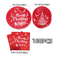 thumbnail image 2 of 160 PCS Christmas Paper Plates and Napkins Sets, Tree Plates and Napkins for Christmas Party Dinner, Xmas Winter Decorations, 2 of 6
