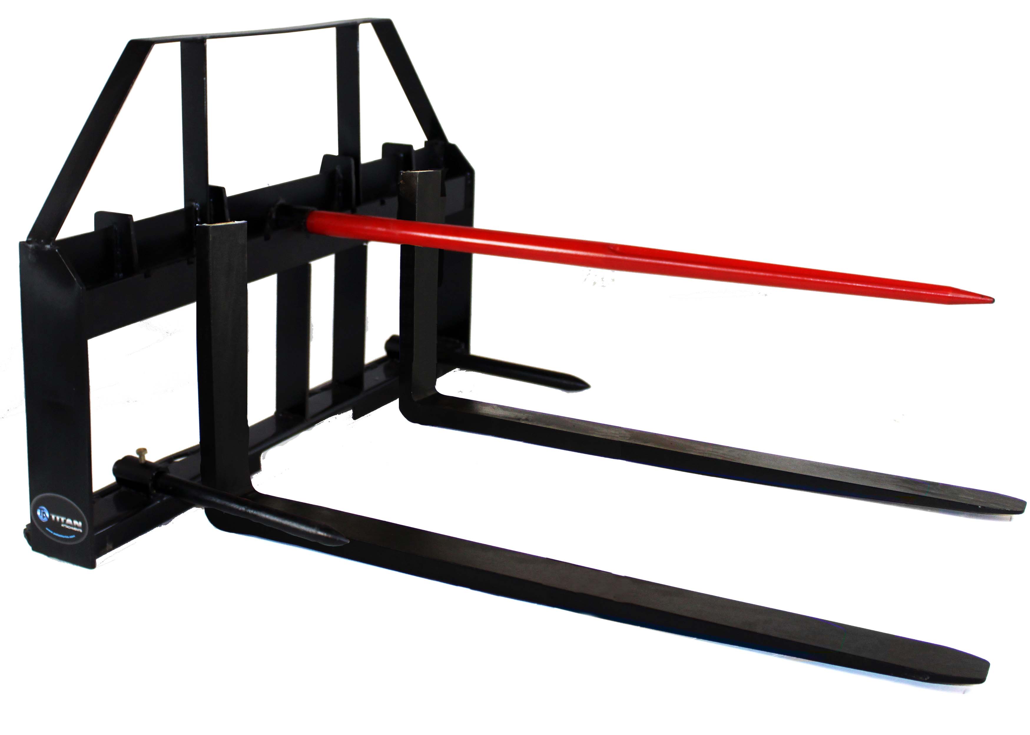 Titan 36" Skid Steer Pallet Fork Attachment w/49" Bale Spear & 2