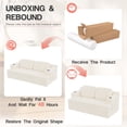 thumbnail image 6 of Homall Cloud Boneless Corduroy Sofa Loveseat Double-seater Couch Lounge Floor Chair for Bedroom,White, 6 of 7