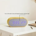 thumbnail image 7 of Gnmfd Digital Wooden Alarm Clock, Round Desk LED Clock with 4 Alarms Sound Control, Adjustable Brightness 50-100%, 12/24 Hour Display, USB Battery Backup Clock for Bedroom Office Table, 7 of 7