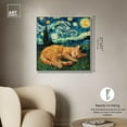 thumbnail image 5 of Starry Night Cat Canvas Trendy Animal Art by Art Remedy, Silver Frame, 30" x 30", 5 of 7