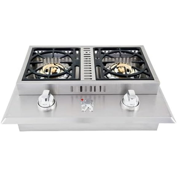 Lion Premium Grills L1707 Propane Gas Double Side Burner, 26-3/4 by 20-1/2-Inch
