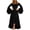 Black, variant on Womens Maxi Dresses Off Shoulder Ruffle Lace Up Bell Sleeve High Low Gothic Halloween Party Dresses