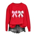 thumbnail image 2 of PiGOGI Women's Long Sleeve Printed T-Shirt - Plus Size Casual Valentine's Day Loose Top Red XL, 2 of 4