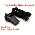 thumbnail image 5 of 6pcs Black Plastic Sports Whistles with Lanyards - Loud, Clear Sound for Coaches & Referees, 5 of 6