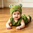 thumbnail image 6 of RUINIXCW Baby Animal Sleeveless Fox/Frog Romper with Hat Halloween Cosplsy, 6 of 9