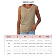 thumbnail image 4 of Camiseta sin mangas para mujer, cuello en V, Color puro, tipo suelto, camiseta de verano sin mangas a la moda, 4 of 4