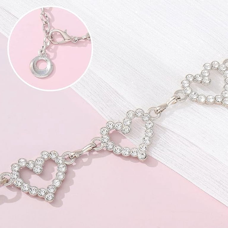 Rhinestone Gold Silver Chain Belt for Women - Adjustable 47 Inch Waist Belt Amazon.com: WELROG Metal Waist Chain Belt for Women - Pearls  main image 4