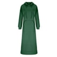 thumbnail image 6 of Karight Women's Casual Long Sleeve Side Slit Pullover Maxi Hoodie Dress Slim Sweatshirt Long Dresses with Pockets, 6 of 8