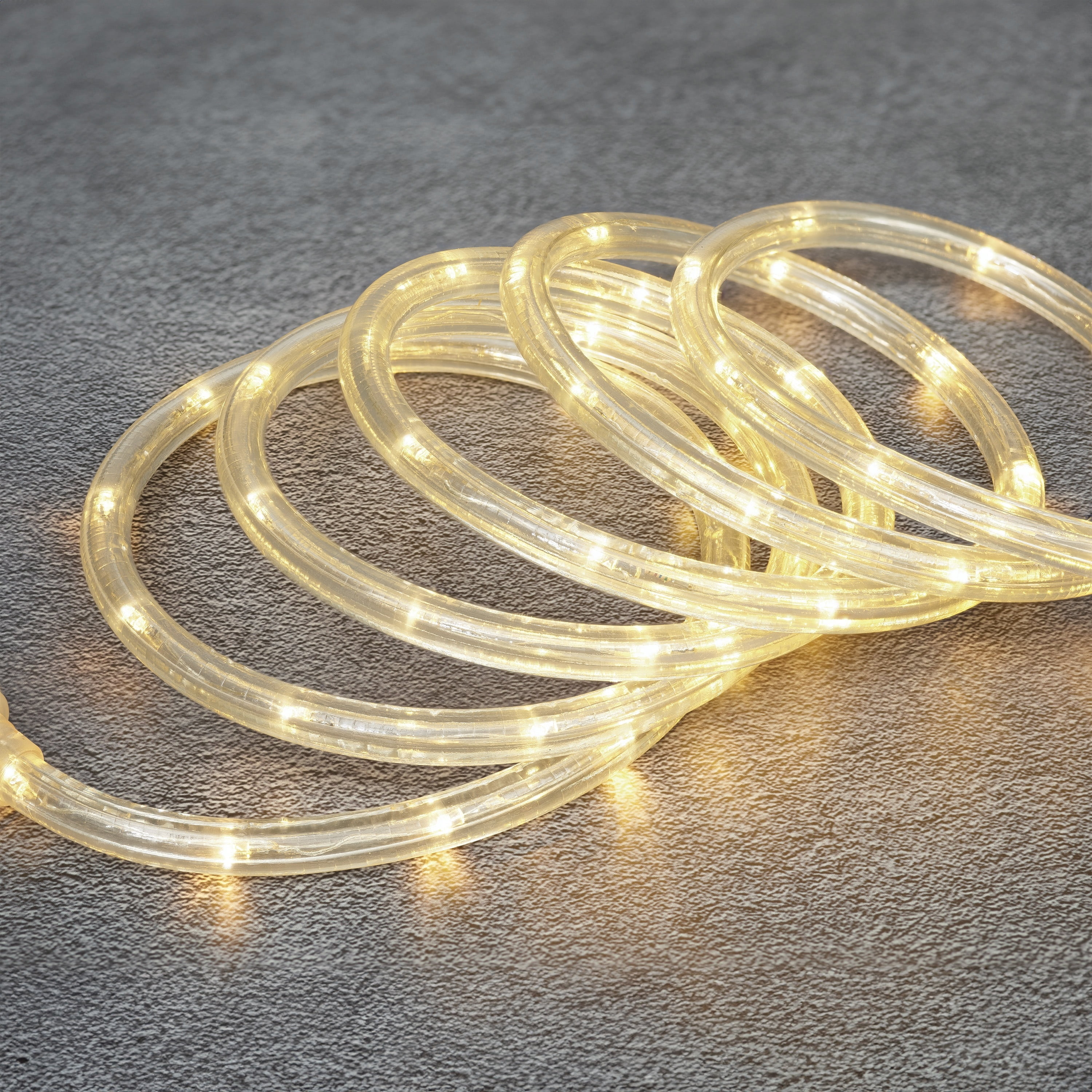 Indoor/Outdoor LED Super Bright Christmas Rope Lights, Warm White, White Wire, 18', by Holiday Time