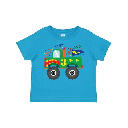 

Inktastic 3rd Birthday Monster Truck Gift Toddler Boy Girl T-Shirt