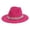 Hot Pink, variant on Rhinestone Gemstone Band Fedora Hat, Unisex Western Party Cap with Flat Brim, Sparkly Country Dance Headwear