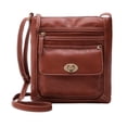 thumbnail image 1 of Huanglei Ladies Fashion Solid Color Leather Large Capacity Adjustable Shoulder Belt Turnbuckle Versatile Single Shoulder Messenger Bag, 1 of 1