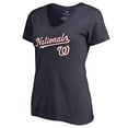 thumbnail image 2 of Women's Navy Washington Nationals Team Lockup T-Shirt, 2 of 3
