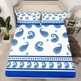 thumbnail image 2 of Castle Fairy Boys Girls Bohemian Paisley Full Size Sheets,Traditional Flower Bed Sheets, 2 of 7