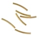 thumbnail image 4 of 50 piezas de cuentas de tubo curvadas para manualidades, cuentas de tubo de fideos, hallazgos de cobre para bricolaje dorado, 4 of 9