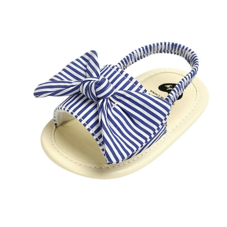 

Prewalker Dot Kids Stripe Barefoot 018M Girls Floor Toddler Baby Non-Slip First Walkers The Bowknot Sandals Baby Sandals