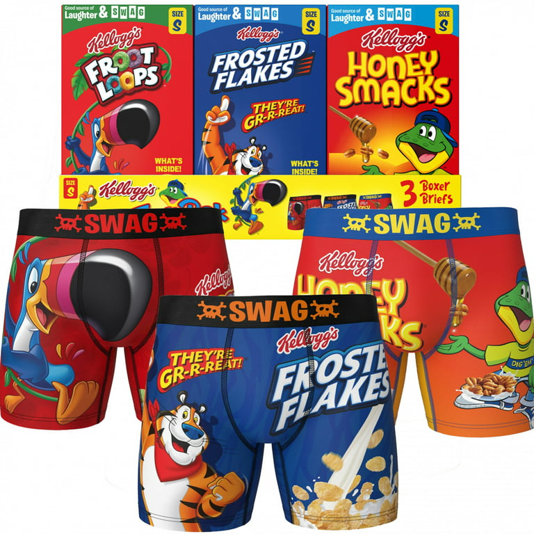 SWAG Froot Loops Cereal Boxer Brief Mens XL 6 Underwear Gift Box Fruit New