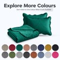 thumbnail image 3 of Ameha 3 Piece Reversible Quilt Set Ultra Soft Floral Coverlet Microfiber Bedding Set California King Emerald Green All Season, 3 of 7