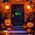 thumbnail image 6 of BNNG Light Up Halloween Wreath for Front Door Welcome Sign Porch Window Decor Outdoor Indoor Illuminated Hanging Decorations Spooky Home Party Entryway Decor, 6 of 9