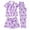 A-Purple94, variant on JAJAHO 3 Piece Girls Pajama Sets Striped Bow Print Long Pants With Shorts Sleepwear Button Down PJs 8-12 Years
