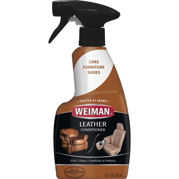 Weiman Leather Cleaner and Conditioner Spray - Smooth - 12 Fl Oz