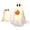F, variant on Halloween Decorations-1 Pack Light-Up Sherpa Ghosts with Pumpkin Halloween Decor Indoor Cute Ghost Tabletop Decor for Party Home Kitchen and Fireplace