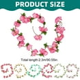 thumbnail image 3 of Valentine's Day Fake Flower,1Pcs Artificial Cherry Blossom Flowers Vines,Outdoor Hanging Plastic Flowers Garland,Sakura for Wall Tree Wedding Party Home Bedroom Decor Outdoor(Pink3), 3 of 9