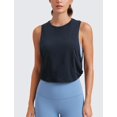 thumbnail image 2 of Musculosa CRZ YOGA de Algodón Pima sin Mangas Azul Marino Talle S, 2 of 5