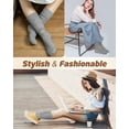 thumbnail image 5 of 5 Pairs Slouch Socks for Women, Soft Cotton Long Scrunch Tube Stockings, Casual Crew Boot Thigh High Thick Knit Socks, 5 of 7