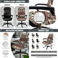 thumbnail image 4 of ZIATUBLES American Tribal Ethnic Pattern Office Chair Cover with Armrest Covers, 5 Compartments Remote Control Holder and PU Leather Tissue Box Cover, 5 Piece Home Office Decor Accessories Set, L, 4 of 7