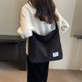thumbnail image 5 of Bolsos de hombro de pana 2024, moda para mujer, estilo informal, estilo universitario, bolsos de mano de diseñador de gran capacidad con múltiples bolsillos, 5 of 5