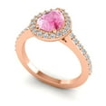 thumbnail image 2 of 1.35 Ct Natural Diamond Pink Sapphire Gemstone Latest Bridal Ring for Women Solid 14K Rose Gold Size 6.5 by Diamond-Capitals, 2 of 8