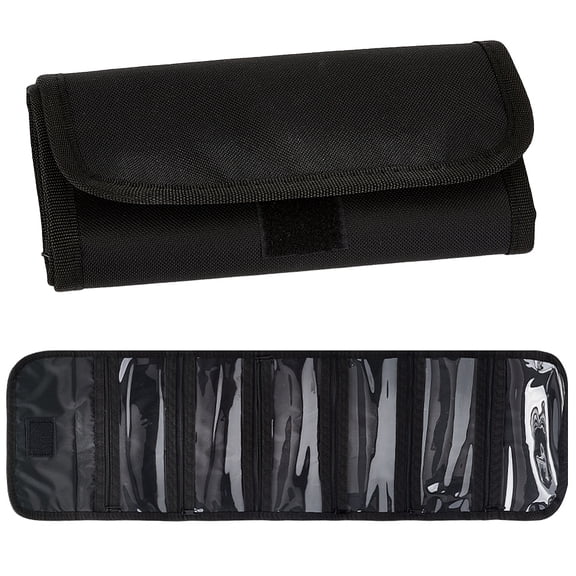 Cash Organizer Bag Black Money Wallet Multipack 6Pcs Zippered Envelope Bank Deposit Check Holder Pouch Travel Pockets DIY