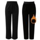 thumbnail image 3 of Gibobby Pantalones mujer frío Pantalones largos informales de cintura alta para mujer, pantalones largos de pierna ancha, pantalones de sarga elástica con bolsillo(Negro,M), 3 of 5
