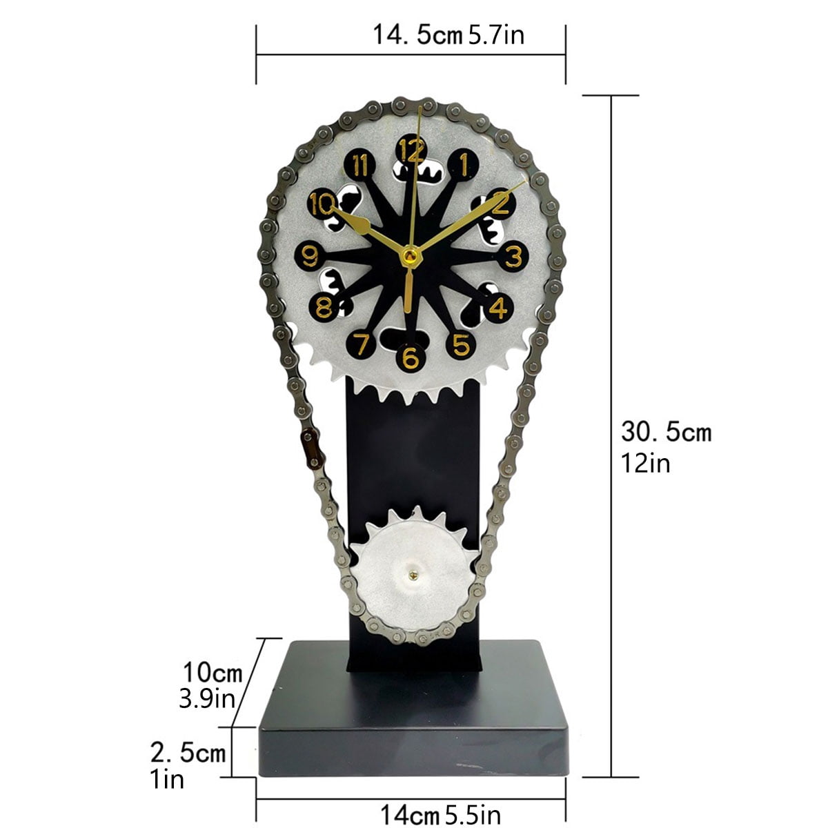 Metal Edition Rotating Gear Clock Decorative Wall Clock Vintage