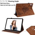 thumbnail image 3 of iPad mini 6th Generation 8.3 inch Case,Dteck Butterfly Pattern Leather Card Holder Wallet Case Kickstand Hybrid Rubber Folio Flip Cover for iPad mini 6 2021,Brown, 3 of 6