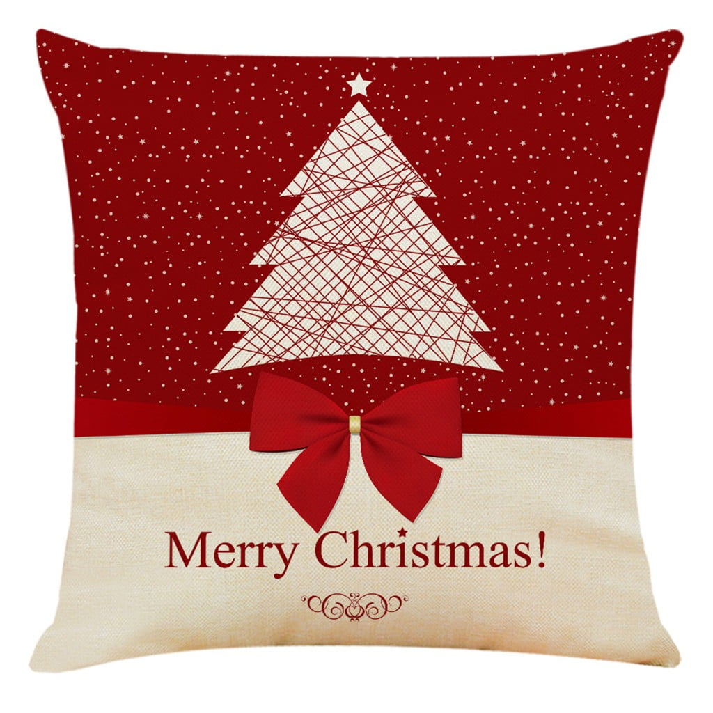 18/" Cotton Linen gilding Christmas Pillow Case Cushion Cover Home Decor