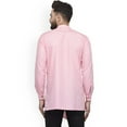 thumbnail image 5 of eloria Indian Traditional Men's Pink Solid Thread Work Kurta, 5 of 7