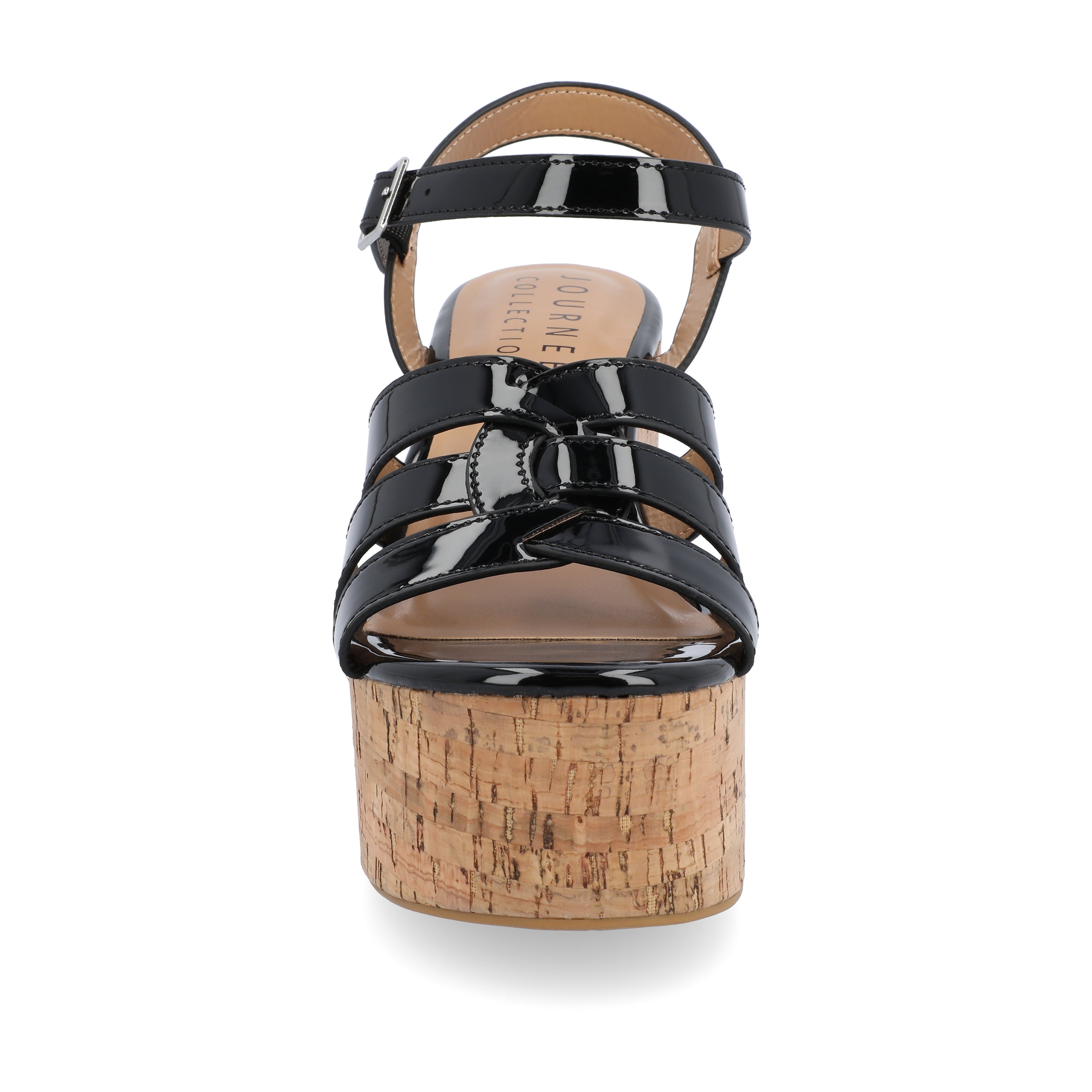 Journee Womens Jania Buckle Platform Sandals
