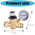 thumbnail image 3 of Water Pressure Reducer, Knob Adjustable Regulator with Gauge & Screen, 3 of 7