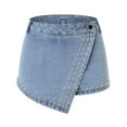 thumbnail image 4 of Durtebeua Jean Shorts for Women High Waisted Pockets Casual Shorts Blue M, 4 of 5