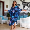 thumbnail image 2 of XYZCANDO Kaftan Dresses for Women Plus Size Batwing Sleeve Caftans Long Bathing Suit Cover Up Maxi Beach Dress Plus Size Swimsuit Coverup Loungewear Blue Tie Dye Resort Wear, 2 of 7