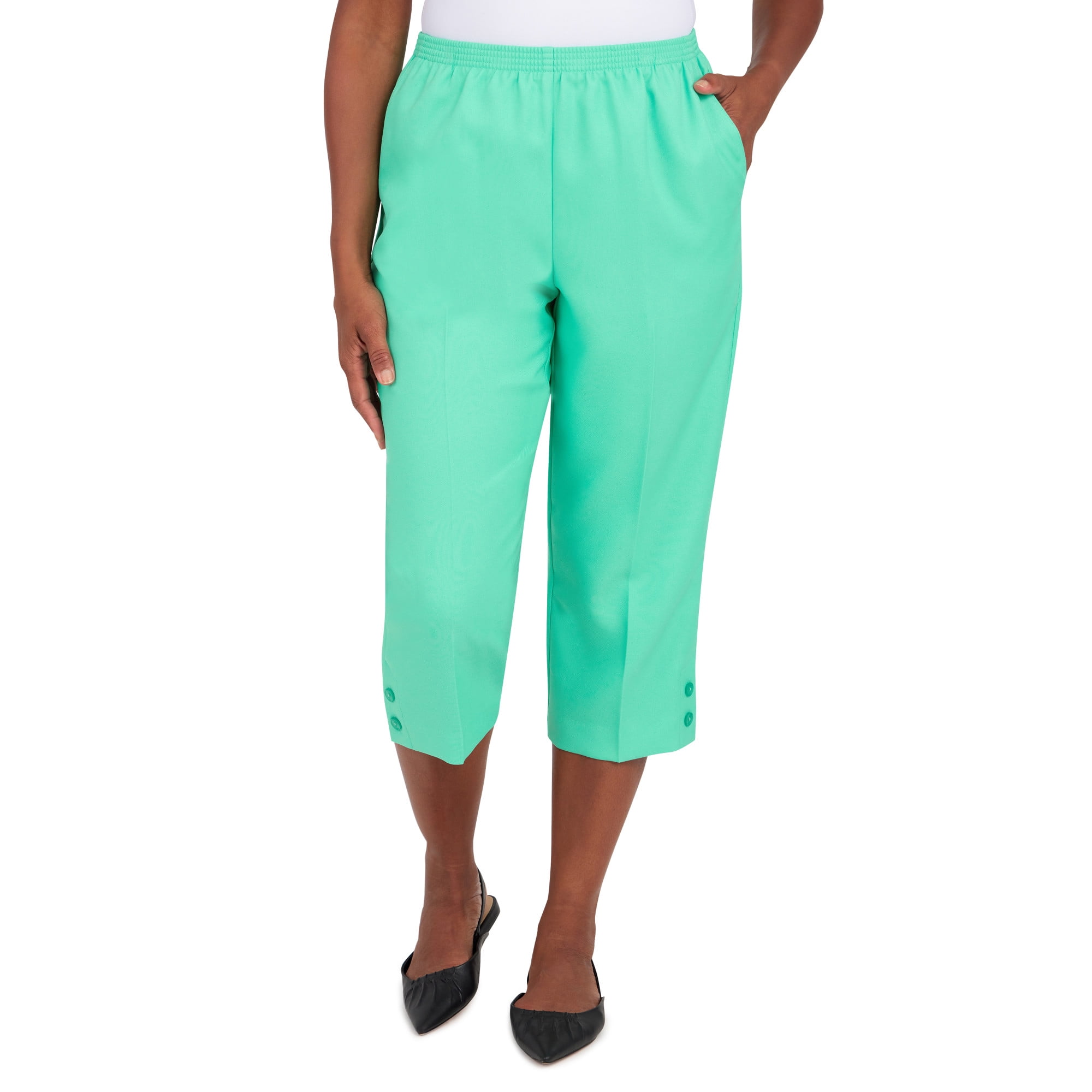 Alfred Dunner Womens Petite Classic Capri Pant
